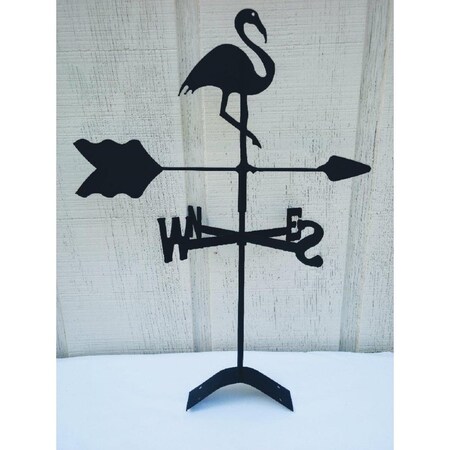 The Lazy Scroll Flamingo Roof Mount Weathervane TH330973